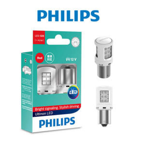 하이퍼포먼스 (PHILIPS) 필립스 울티논 S25 1156 싱글 전구 LED브레이크등 미등 레드색상 차량용 12V, 2개 - 1세트, 1개