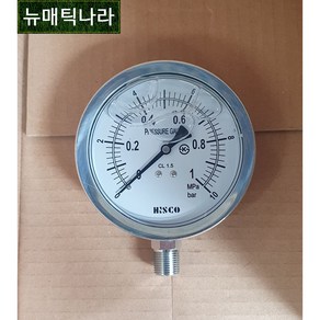 [ HISCO ] GOA100X10 235P ( 100파이 10kg 10ba A형 오일충만 압력 게이지 / 10A PT 3/8 3ba / HSI 히스코 압력계 중국산 유압 ), 1개