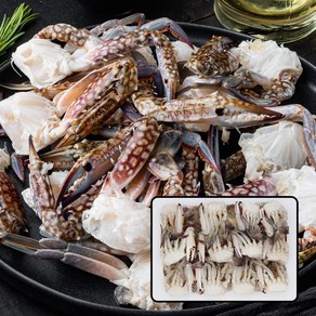 절단꽃게 S 450g X3개 (손질된 냉동꽃게 절단게), 3개