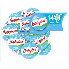 [미국직배송]미니 베이비벨 라이트 치즈 스낵 14개입x21g Mini Babybel Light Cheeses, 21g, 1개