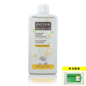 까띠에 케어워시 패밀리 올인원워시 샴푸 앤 샤워젤 500ml + 인별프리 물티슈 10매