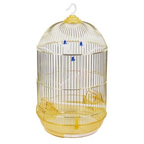 원형 금장 새장 33G(망간격 1.2cm) 둥지 모란앵무 핀치 잉꼬 십자매 금화조 카나리아 문조, 1개, 골드