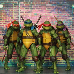 국내출고 닌자거북이 피규어 굿즈 닌자터틀 TMNT 1990 18CM NECA 네카 4종 장난감 영화 게임