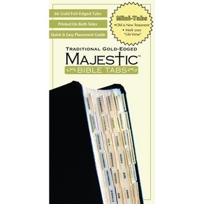 novelty_book Book Majestic Taditional Gold Bible Tabs mini Novelty_book 책 장엄한 전통 금 성경 탭 미니, 1개, On