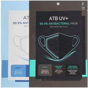 ATB UV+ H3 항균 패션 3중직 국산 마스크 인쇄 광고 답례품 기념품, 화이트, 1개, 1개입