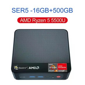 Beelink 미니 PC 게임용 컴퓨터 SER5 Max AMD Ryzen 7 5800H 32G 500G SER6 Pro 7735HS DDR5 5700U 5500U