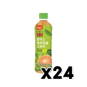 할리스 제주청귤그린티 제로 페트음료 500ml x 24개