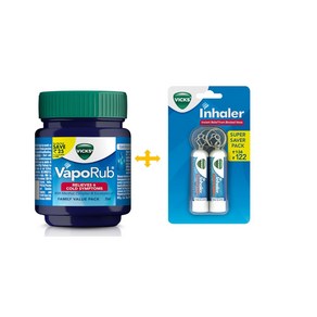 Vicks Combo Pack of Vapoub (25ml) 1 PCs & Inhale 2 PCS (0.5ml), 2개, 25ml