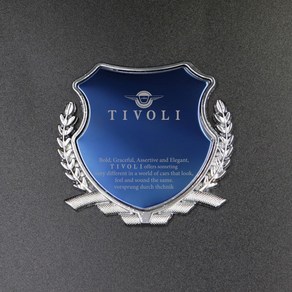[호환상품] 티볼리에어 로고 레터링 각인 포인트 튜닝 엠블럼, 골드(1P)