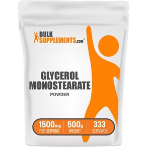 BulkSupplements Glyceol Monosteaate 글리세롤 500 해외, 1개, 500g