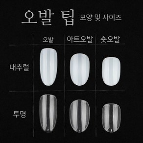 네일 리필 팁 (50입) / 오발 오벌 아트오발 숏오발 패디 인조 손톱, 오발 네츄럴 4호, 1개