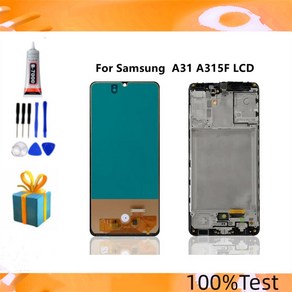 프레임 포함 LCD 디스플레이 터치 스크린 삼성 갤럭시 A31 SM-A315F DS A315F A315G A315N 디스플레이, TFT with Fame, 1개