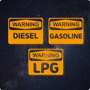 [판애드몰] 초보운전 주유구스티커 PD23, 1개, 경유(Diesel)