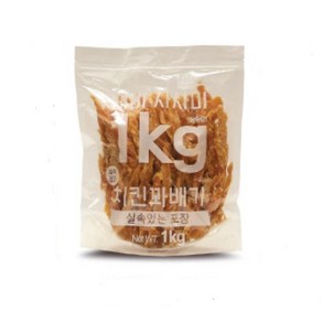 테비사사미 치킨꽈배기 1kg 강아지 간식 대용량 1kg, 1개