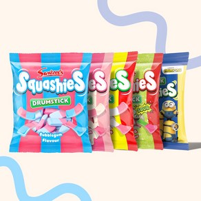 영국 스위즐스 스쿼시 드럼스틱 젤리 5종 세트 Swizzels Squashies Dumstick, 5개, 140g