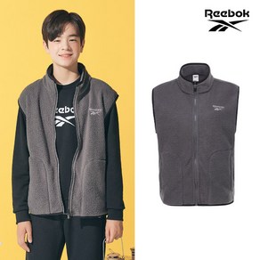 [푸마 키즈] [REEBOK] 리복키즈 주니어 플리스 하이넥 베스트 남아 그레이