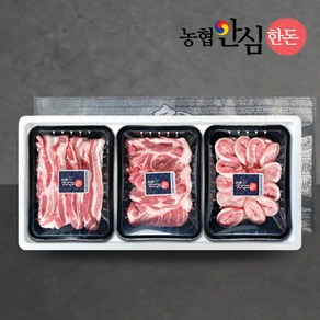 농협안심한돈 구이2호 선물세트 1.3kg (삼겹1팩/목살1팩/항정살1팩), 없음, 1개