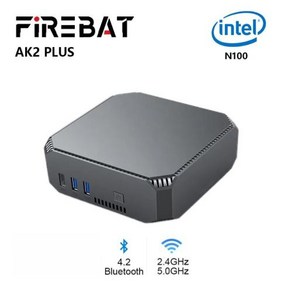 미니PC 미니피씨 고성능 FIREBAT AK2 플러스 인텔N100 듀얼 밴드 WiFi5 BT42 16GB 512GB