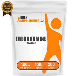 BulkSupplements.com 대량 보충제 테오브로민 파우더 - 1회 제공량당 400mg, Powde, 100g, 1개