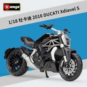 Bbuago 1:18 2016 Ducati Xdiavel S 합금 레이싱 오토바이 모델 다이캐스트 거리 컬렉션 어린이 장난감 선, 01 Xdiavel S no box