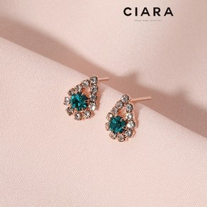 CIARA 14K Modena 워터드랍 컬러스톤 귀걸이GoldPlated)