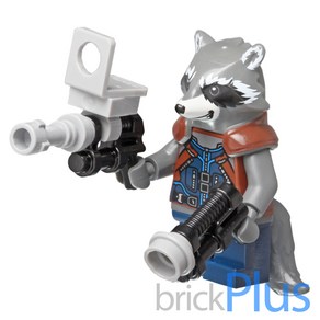 레고 피규어 로켓 라쿤 Rocket Raccoon - Dak Blue Outfit sh384 76079 - 무기 포함 가디언스 오브 갤럭시, 1개