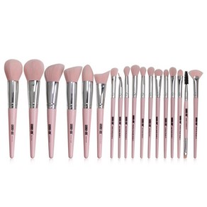 XSK MAANGE 18Pcs 코스메틱 파운데이션 블렌딩 블러셔 페이스 파우더 메이크업 브러쉬 세트, 1세트, Pink