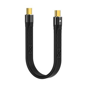 썬더볼트 4 케이블 100W PD 40Gbps USB CtoC 정품성능 C타입 고속 외장 하드 데이터 충전 미니 케이블 Thunderbolt Cable