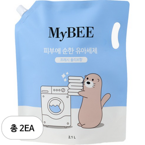 마이비 피부에 순한 유아세제 리필, 2.1L, 2개