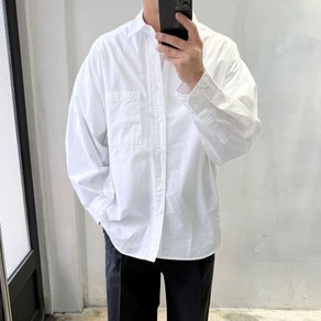 라운지21 남자 오버핏 피그먼트 워싱 셔츠