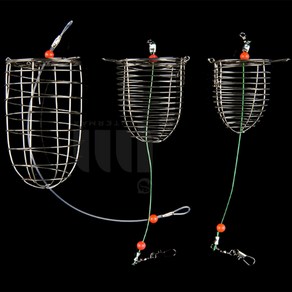 낚시 스텐 와이어 맨 카고 채비 카고망 줄카고 집어통 소 중 대 미끼통 원투낚시, 카고(소형)