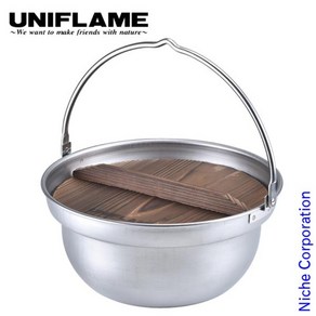 유니프레임 uni flame 모닥불 냄비전골냄비 26cm, 스테인리스 스틸, 1개