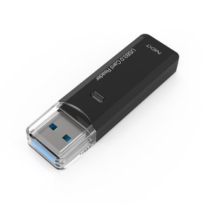 넥스트 USB3.0 휴대용 스틱형 카드리더기 NEXT 9718U3, 블랙, 1개