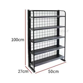 편의점 가판대 마트 가판 간이 철제 선반 파스 이동식 매대 슈퍼, 5단높이100 폭50 깊이27cm블랙