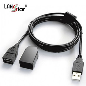 LANsta USB2.0 Lock 연장 케이블 5m/LS-USBLOCK-5M/락고정 클립 A형(M/F) 연장 케이블/쇼트및 스파크 방지/잠금장치로 케이블 연결부분이 빠지지 않음, 1개