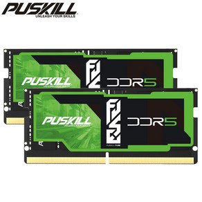 PUSKILL DDR5 노트북 RAM SODIMM 메모리용 262 핀 32GB 16GB 8GB 1.1V 5600MHz 4800MHz CL46 CL40, 07 16GB 5200MHz x 1PCs, 1개