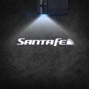 산타페 엘란트라 투싼 엠블럼 차량용 LED 웰컴 라이트 레이저 프로젝터 도어 램프, 02 Santafe Emblem_01 1pcs, 1개