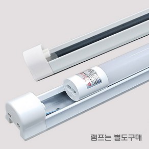 led 형광램프 led ac 형광등 직관 램프 10W 주광색 600mm 삼성칩, LED 슬림직갓등기구(600mm용), 1개