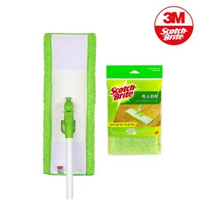 3M 스카치브라이트 퀵스위퍼 극세사 막대걸레+리필2개입+훅걸이1p, 1세트