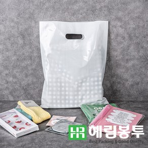 PE비닐쇼핑백(유백) 백색 링봉투 선물 의류 문구 포장, 100장