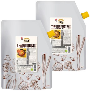 다담 고깃집된장찌개양념 2kg x1개+사골부대찌개양념 2kg x1개