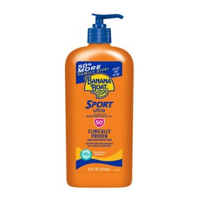 바나나보트 스포츠 선크림 354ml 대용량 펌프형 Banana Boat Ulta Spot Sunsceen Lotion SPF 50+, 1개