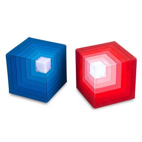 ZIO LED 블루투스 스피커, BT-60S CUBIC, RED