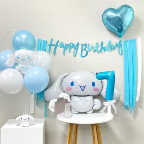 파티앤온 산리오 캐릭터 생일풍선 파티소품 세트, 시나모롤