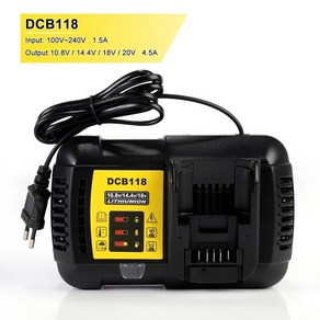 DCB107 충전기 DCB115 DCB105 18V 배터리용 배터리 10.8V 12V DCB200 20V 디월트 3A DCB118 14.4V DCB112 DC