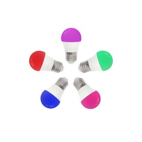 레드 LED A45 컬러 인지구 4W 파티라이트 인치구 꼬마전구 감성조명 미니벌브 칼라램프 장식등 포인트조명 빛각도 120도 색전구 파티조명 크리스마스 연말파티 스트링라이트 인찌구, 분홍색, 1개