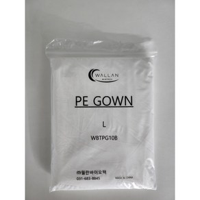 월란 PE가운 일회용 비닐가운 PE GOWN, White, 500개