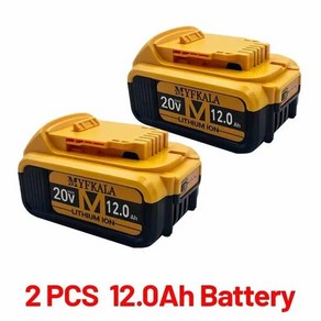 배터리 12000mAh 신제품 18.0Ah Dewalt 100% 전동 DCB200 DCB205 DCB206 공구용 20V, 3) 파란