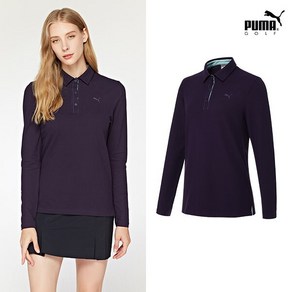 [푸마] [PUMAGOLF] NEW 골프 소프트 웜셀 카라티셔츠 여성 네이비