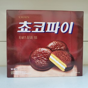 인기간식 크라운 쵸코파이 학교간식 초코파이, 350g, 4개